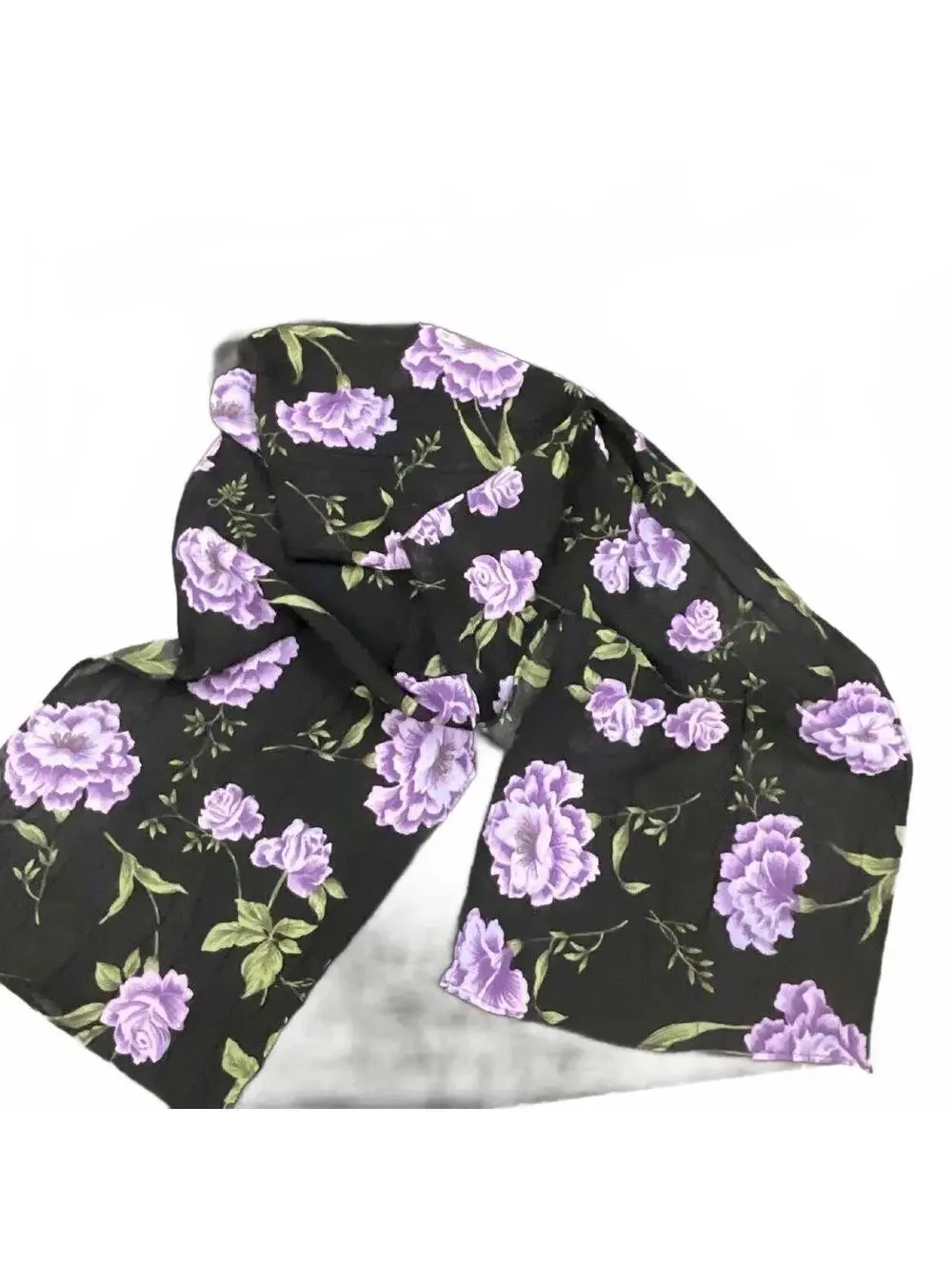 Purple Floral Vintage Scarf